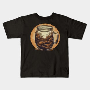 The Great Wave of Coffee Kids T-Shirt